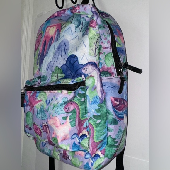 Society6 Dinosaur Bookbag/Backpack EUC - Picture 8 of 11